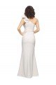 Best One Shoulder Long Full Length Crepe Prom Dress with Ruffles and Side Split UK