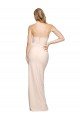 Best Full Length Low Back Strapless Crepe Prom Dress with Thigh High Side Split UK