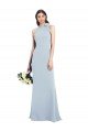 Best Halter Bow Neck Open Back Soft Full Length Trumpet Prom Dress UK