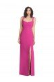 Best Wide Strap Notch Empire Waist Bridesaid Dress with Front Slit UK