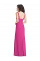Best Wide Strap Notch Empire Waist Bridesaid Dress with Front Slit UK