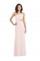 Best Flirty One Shoulder Midriff Cutout Maxi Crepe Prom Dress UK
