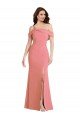 Best One Shoulder Draped Cuff Maxi Prom Dress with Front Slit UK