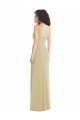 Best Wide Strap Slash Cutout Empire Crepe Prom Dress with Front Slit UK