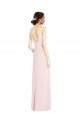 Best Square Neck Low Back A-Line Prom Dress with Front Slit and Pockets UK