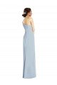 Best Asymmetrical Off the Shoulder Cuff Trumpet Crepe Prom Dress With Front Slit UK