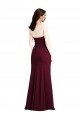 Best Strapless Crepe Maxi Prom Dress with Front Slit UK