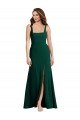 Best Square Neck Trumpet Maxi Prom Dress with Front Slit UK