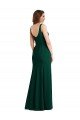 Best Square Neck Trumpet Maxi Prom Dress with Front Slit UK