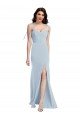 Best Bustier Style Crepe Prom Dress with Bow Straps UK