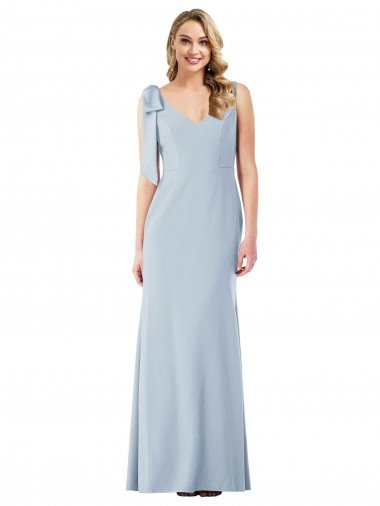 Best V-Back Bow Shoulder Trumpet Prom Dress UK