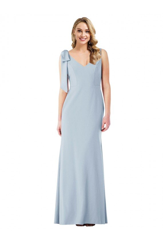 Best V-Back Bow Shoulder Trumpet Prom Dress UK