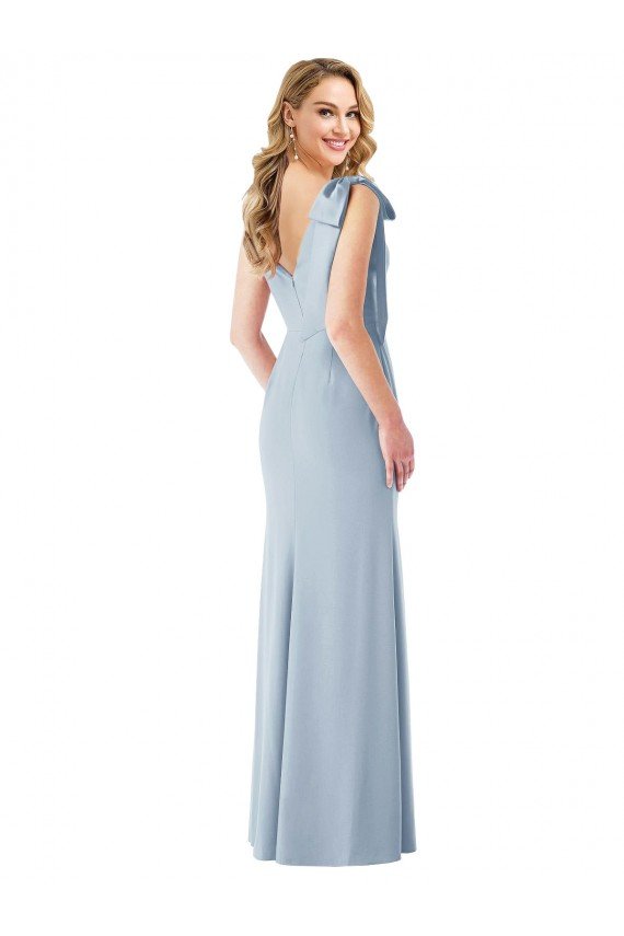 Best V-Back Bow Shoulder Trumpet Prom Dress UK