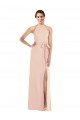 Best Halter Criss Cross Cutout Back Maxi Crepe Prom Dress UK