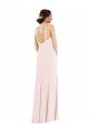 Best Criss Cross Halter Princess Line Trumpet Crepe Prom Dress UK