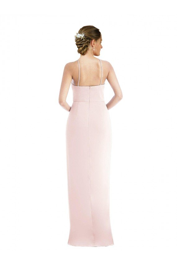Best Halter Draped Tulip Skirt Maxi Prom Dress UK