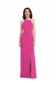 Best Open Back High Neck Halter Trumpet Crepe Prom Dress UK