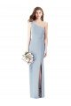 Best One Shoulder Crepe Trumpet Prom Dress with Front Slit UK