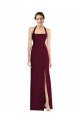 Best Tie Halter Open Back Trumpet Prom Dress UK