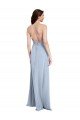 Best Fit and Flare High Neck Crepe Prom Dress with Side Slit UK