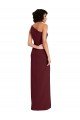 Best Sleek One Shoulder Long Crepe Prom Dress with Daring Slit UK