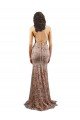 Best Floral Patterned Backless V-Neckline Sequin Prom Dress UK