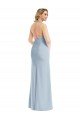 Best Plunge Neck Halter Backless Trumpet Prom Dress with Front Slit UK
