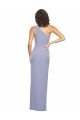 Best Floor Length One Shoulder Crepe Prom Dress with Pencil Skirt and Side Split UK