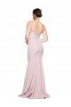 Best Straight Neck Long Strapless Crepe Prom Dress with Soft Tulle Overlay and Small Train UK