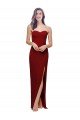 Best Straight Pencil Skirt Long Sweetheart Crepe Prom Dress with High Side Split UK