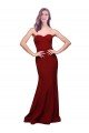 Best Long Full Length Sweetheart Slim Crepe Prom Dress with Strapless Bodice UK