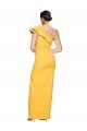 Best One Shoulder Floor Length Crepe Prom Dress with Thigh High Split UK