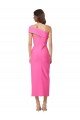Best One Shoulder Neckline Short Midi Length Crepe Cocktail Prom Dress / Homecoming Dress UK