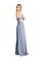 Best Feminine Scoop Neckline Long Crepe Slip Prom Dress  UK