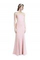 Best Square Neck Criss Cross Open Back Slim Crepe Prom Dress with Spaghetti Straps UK