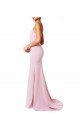 Best Square Neck Criss Cross Open Back Slim Crepe Prom Dress with Spaghetti Straps UK
