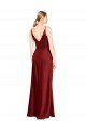 Best Full Length Long Stretch Satin Slip Prom Dress V-Back UK