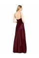 Best Sleek Spaghetti Straps V-Neck Stretch Satin Prom Dress with Center Front Slit UK