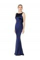 Best Sheath High Neck Stretch Satin Prom Dress Low Back UK