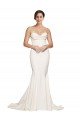 Best Strapless Cowl Neck Sweep Train Stretch Satin Prom Dress UK