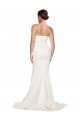 Best Strapless Cowl Neck Sweep Train Stretch Satin Prom Dress UK
