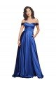 Best Ball Gown Off the Shoulder Sweetheart Stretch Satin Prom Dress UK