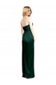 Best Scooped Strapless Neckline Stretech Satin Prom Dress with Side Slit UK