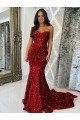 Best Sweetheart Sleeveless Long Court Train Velvet Sequin Prom Dress UK