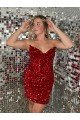 Best Sweetheart Sleeveless Short Velvet Sequin Prom Dress UK