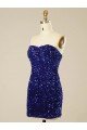 Best Short Sweetheart Velvet Sequin Prom Dress UK