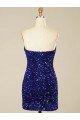 Best Short Sweetheart Velvet Sequin Prom Dress UK