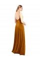 Best Long Velvet Cowl Neck Slip Prom Dress UK