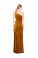 Best Sleek One Shoulder Long Velvet Prom Dress UK