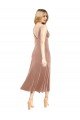 Best Midi Length Short V-Neck Velvet Cocktail Prom Dress / Homecoming Dress with Notched Neckline UK